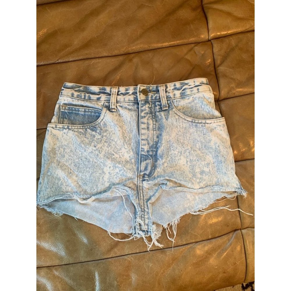 Vintage guess cut off shorts stonewash white jeans fits 00